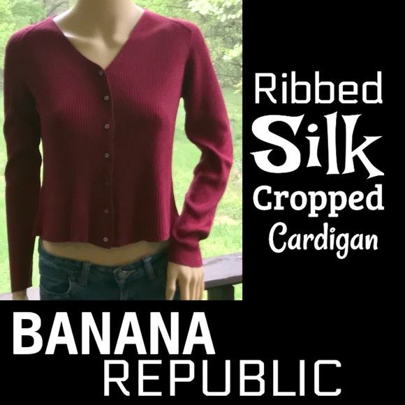 Banana Republic Sweaters - ▪️BANANA REPUBLIC▪️Ribbed Silk Cropped Cardigan